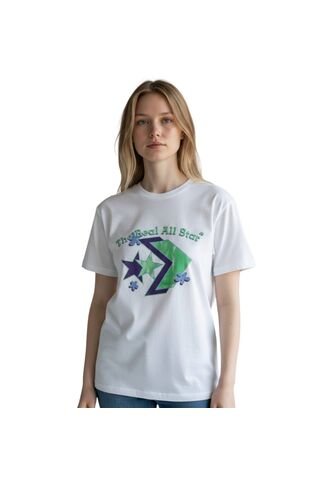Camiseta Converse Logo Remix Mujer-Blanco Converse
