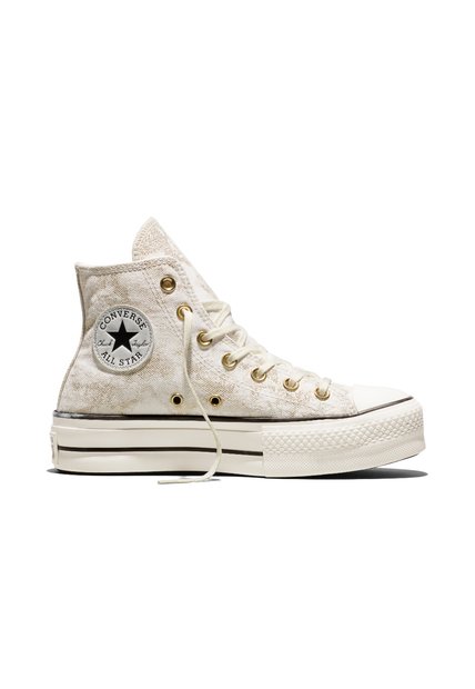 Tenis Botas Converse Chuck Taylor Lift Mujer-Beige/Negro