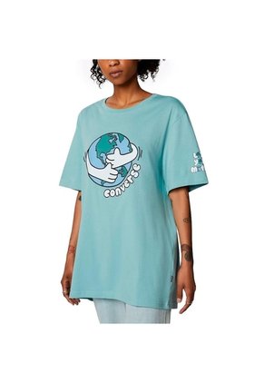 Camiseta Converse Front Para Mujer-Verde