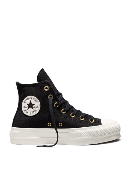 Tenis Botas Converse Chuck Taylor All Star Lift Mujer-Negro