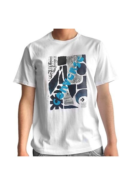 Camiseta Converse Vintage Ad Unisex-Blanco