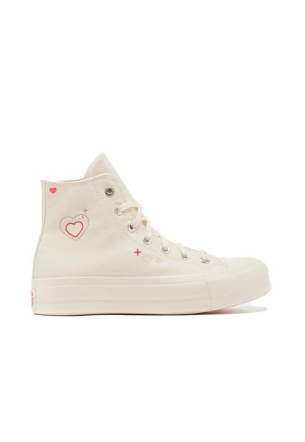 Tenis Converse Botas Chuck Taylor All Star Lift Mujer-Beige