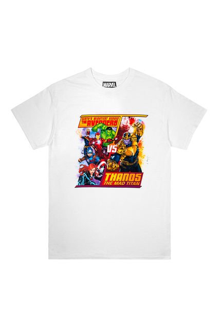 Camiseta Marvel Blanca Avengers Vs Thanos