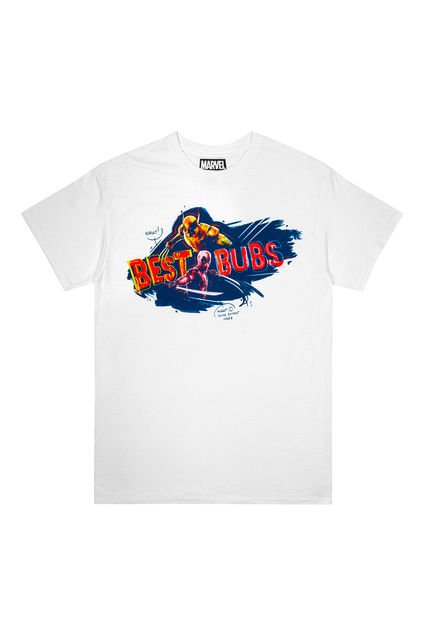 Camiseta Marvel Blanca Deadpool Y Wolverine