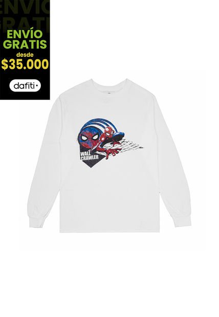 Camibuzo Marvel Blanco Spiderman Wallcrawler
