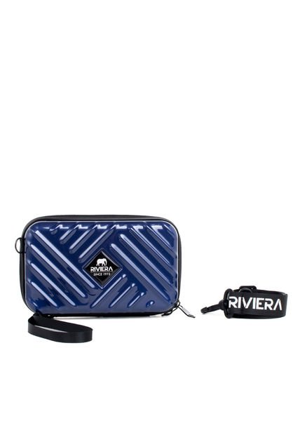 Bolso Bandolera Metalizado Rombo Azul Oscuro Dama COSMOS 102748