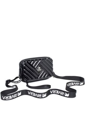 Bolso Bandolera Metalizado Rombo Negro Dama COSMOS 102748