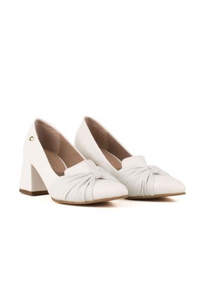 Tacón Cerrado Blanco De Mujer Cosmos