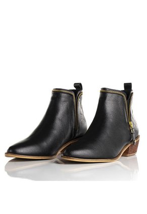 Botines Con Cierres Negro COSMOS