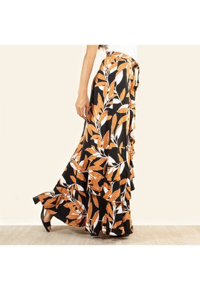 Falda Larga Naranja Cosmos