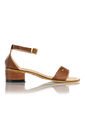 Sandalia De Tacón Color Miel De Cuero COSMOS de Cosmos