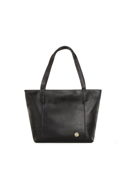 Bolso Shopping Cuero Negro Cosmos 101680