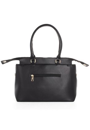 Bolso Tipo Cartera Color Negro Con Correa Frontal, Para Dama