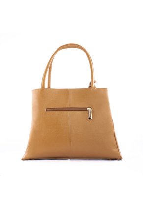 Bolso Tipo Shopping De Cuero Color Miel De Mujer COSMOS