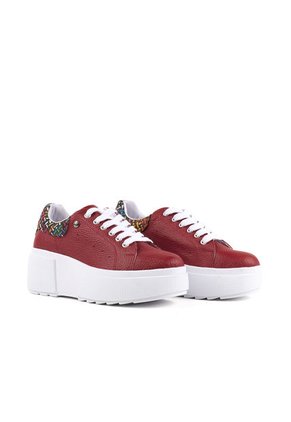 Tenis Deportivos Rojos Combinados De Mujer Cosmos