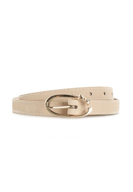 Cinturón Con Hebilla Ovalada Lisa Color Beige De Mujer COSMOS 100206