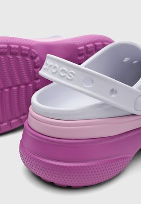 Zuecos Crocs Classic Stacked  Lila