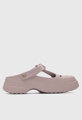 Zuecos Crocs Classic Mary Jane Taupe