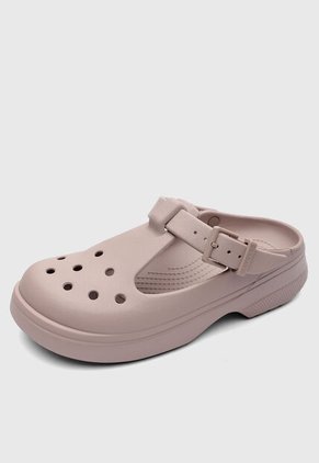 Zuecos Crocs Classic Mary Jane Taupe