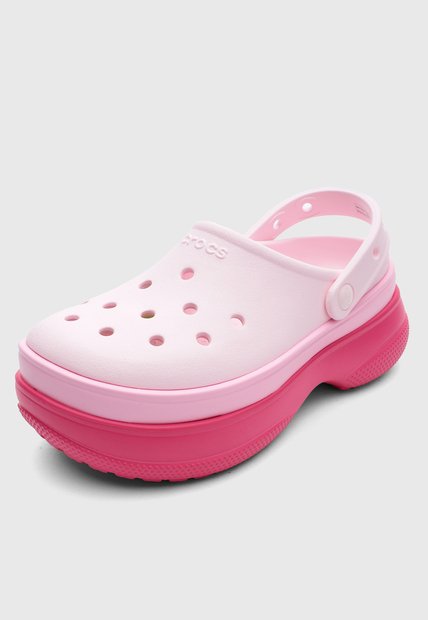 Zuecos Crocs Classic Stacked  Rosa