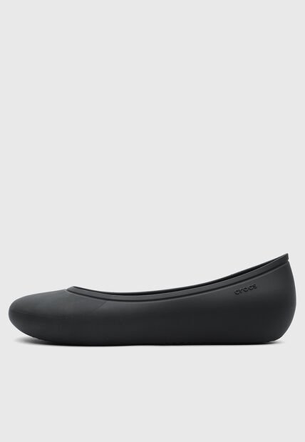 Baletas Lifestyle Crocs Brooklyn Flat Negro