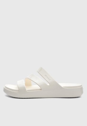 Sandalias Crocs Getaway Patent Strappy Marfil