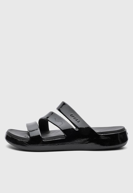 Sandalias Crocs Getaway Patent Strappy  Negro