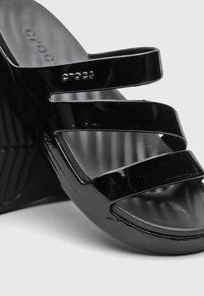 Sandalias Crocs Getaway Patent Strappy  Negro