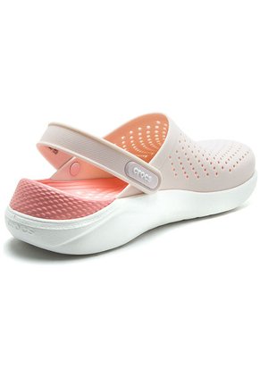 Playera Blanco-Palo Rosa-Coral Crocs