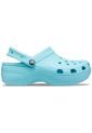 Crocs Mujer  Classic Platform Clog Zuecos Azul 206750 de Crocs