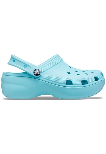 Crocs Mujer  Classic Platform Clog Zuecos Azul 206750