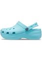 Crocs Mujer  Classic Platform Clog Zuecos Azul 206750 de Crocs