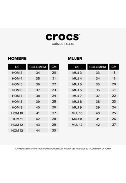 Tallas crocs niña shops