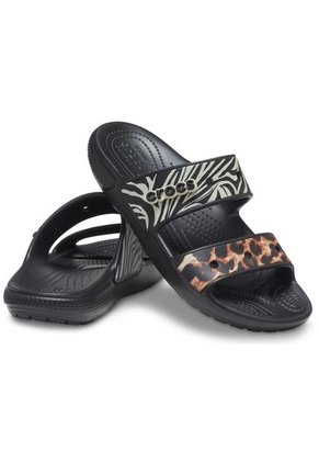Crocs Unisexo  Classic Crocs Animal Remix Sandal Sandalias Negro 207847