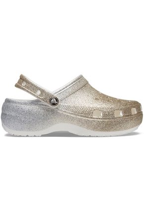Crocs Mujer Classic Platform Ombre Glitter Clog Zuecos Multicolor 207933