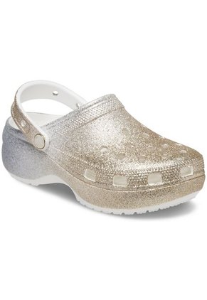Crocs Mujer Classic Platform Ombre Glitter Clog Zuecos Multicolor 207933