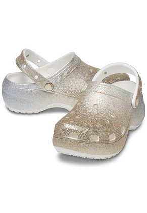 Crocs Mujer Classic Platform Ombre Glitter Clog Zuecos Multicolor 207933