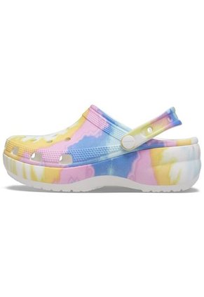 Crocs Mujer  Classic Platform Tie Dye Graphic Clog Zuecos Multicolor 207151