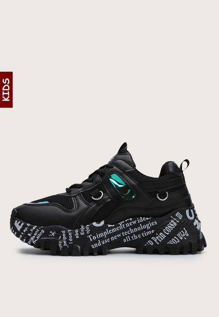 Tenis Lifestyle Negro-Blanco-Tornasol Crosby Kids