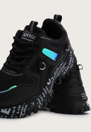 Tenis Lifestyle Negro-Blanco-Tornasol Crosby Kids	