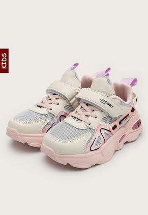 Tenis Lifestyle Beige-Rosa-Lila Crosby Kids