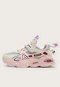 Tenis Lifestyle Beige-Rosa-Lila Crosby Kids de CROSBY