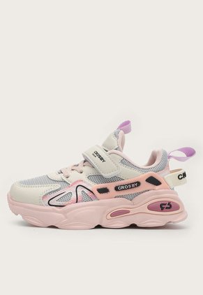 Tenis Lifestyle Beige-Rosa-Lila Crosby Kids