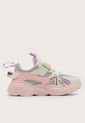 Tenis Lifestyle Beige-Rosa-Lila Crosby Kids de CROSBY
