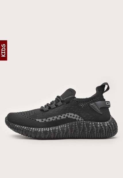 Tenis Lifestyle Negro-Gris Crosby Kids
