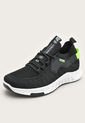 Tenis Lifestyle Negro-Blanco-Verde Neón Crosby Kids de CROSBY