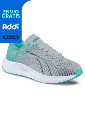 Tenis Arilly Gris-Agua Para Niña Croydon Croydon