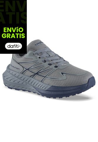 Tenis Running Jumer Gris-Azul Croydon Para Niño Croydon