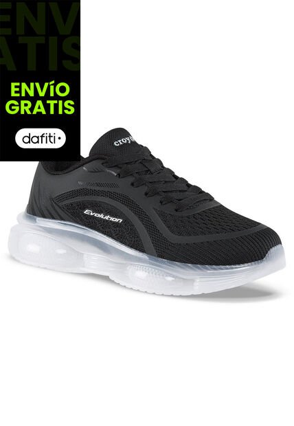 Tenis Running Lumo Negro Croydon Para Mujer