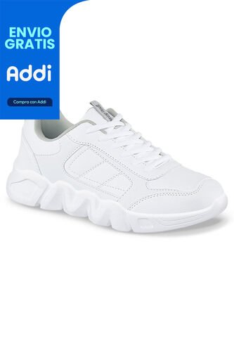 Tenis Colegio Delor Blanco Para Niño Y Niña Croydon Croydon